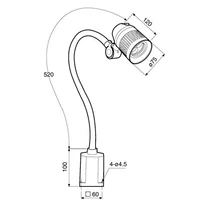 Optimum WBL 3 LED-es gép és műhelylámpák