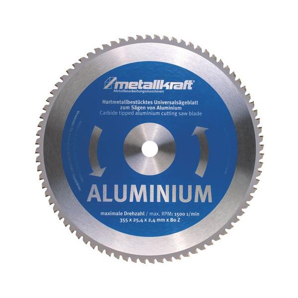 Metallkraft körfűrésztárcsa alumíniumhoz 355 x 2.4 x 25.4 mm T80